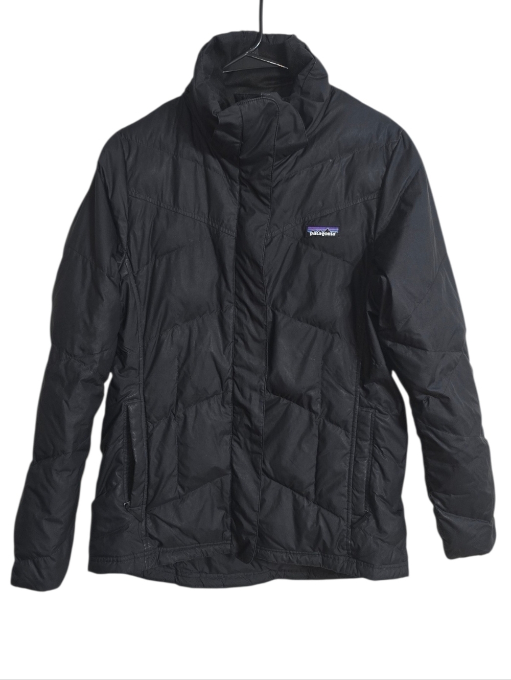 Patagonia Women's Down With It Black Puffer Jacket Size M No Hood